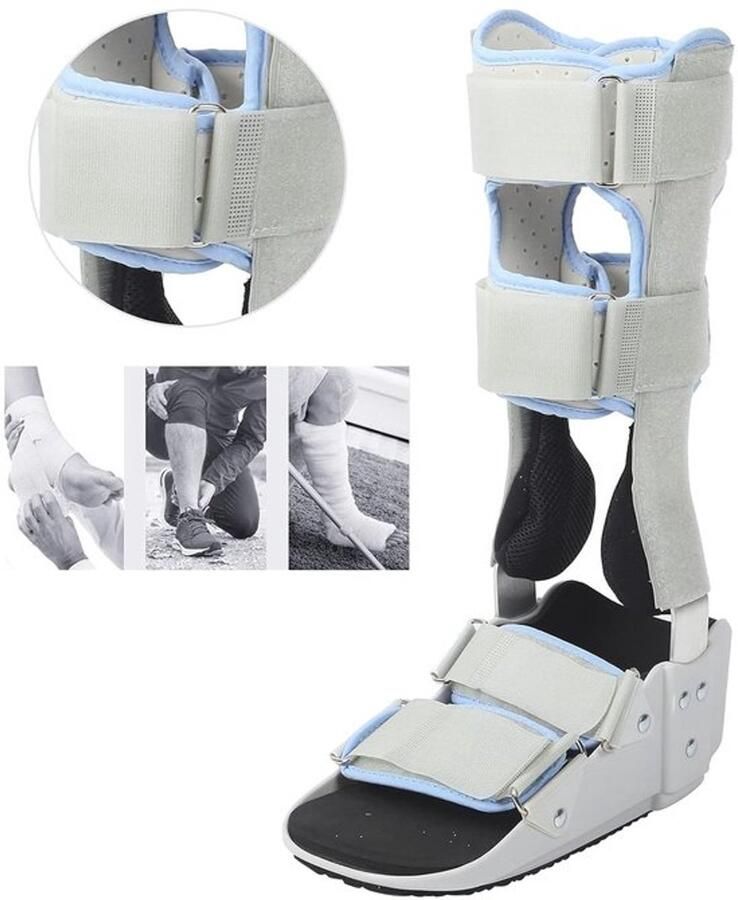 Orthopedische Wandelschoenen met Ade d en Verstelbaar Enkelsteun Comfortabele Pneumatische Hardloopschoen met Open Teen voor Ondersteuning en Stabiliteit