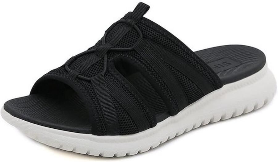 Orthopedische Zomersandalen Dames met Zacht Voetbed en Steunzool Zwart