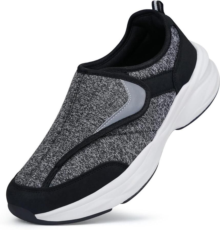 Ortho+rest Diabetics Men's Shoes Puffy Feet Diabetes Walking Shoes Arch Support Orthopedic Sneakers Black 40 EU ShopVlot