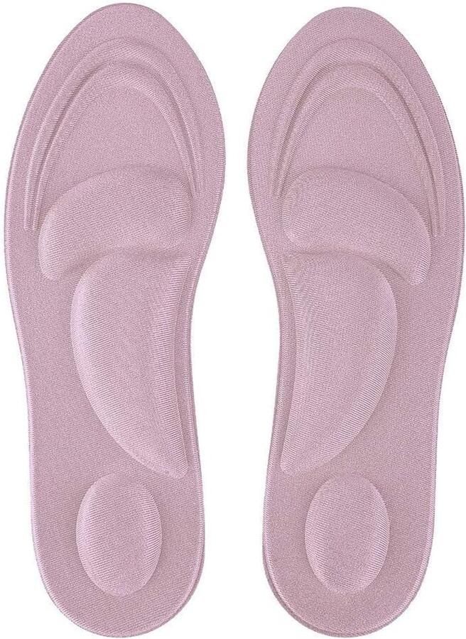 Orthotic Arch Support Insole Flat Feet Memory Foam Shoe Pad Plantar Fasciitis Comfort Accessories (Pink for Women)