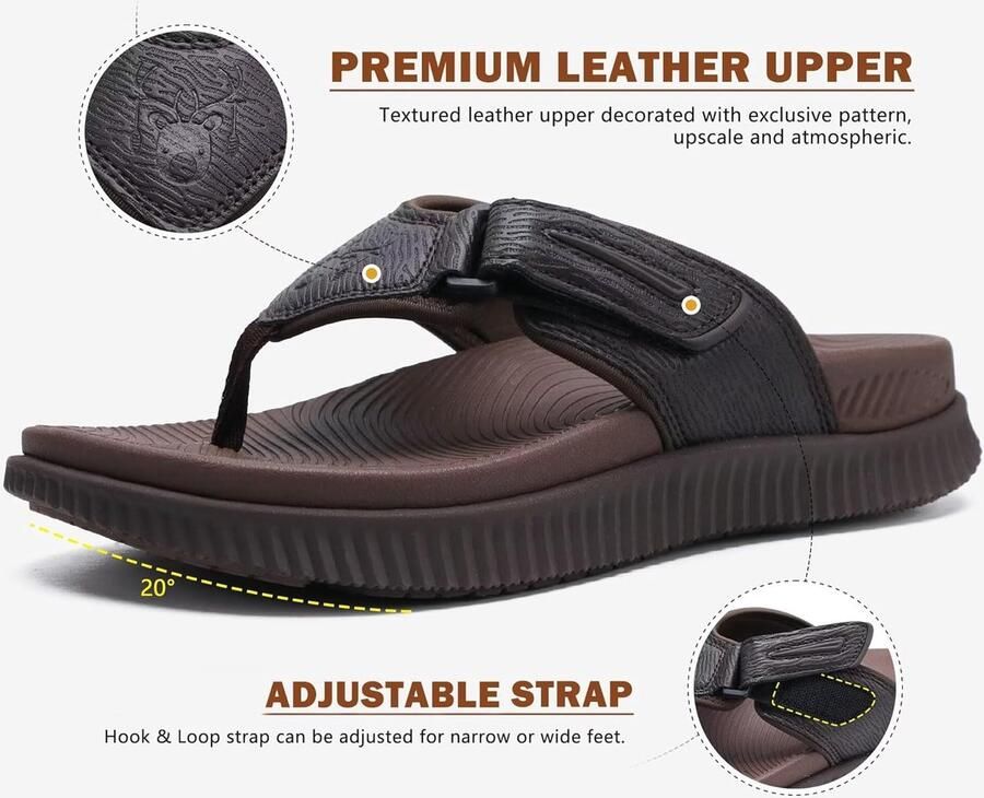 Orthotische slippers voor heren herstel-wandelsandalen voor heren