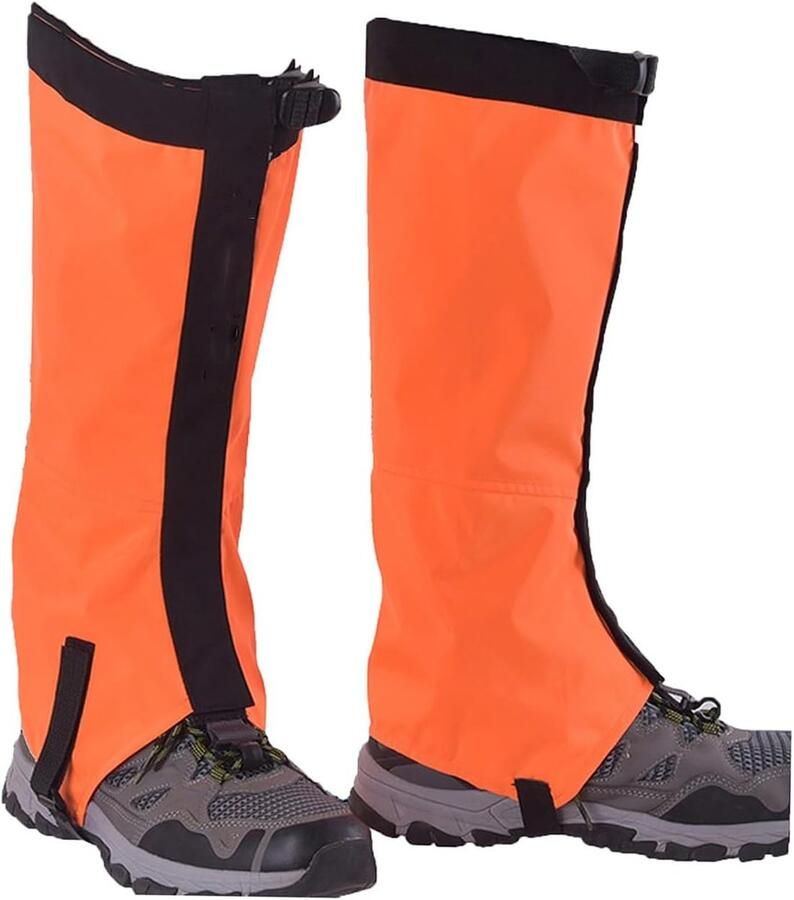 Outdoor Beenbeschermers Bescher de Kap Wandelen Kamperen Verstelbare Koordsluiting Lengte Oranje