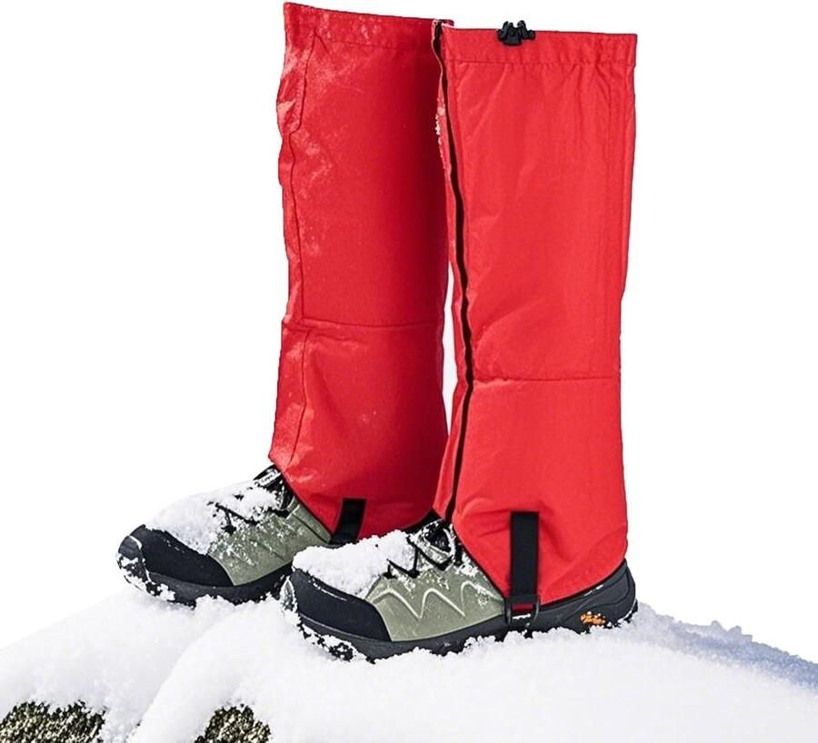 Outdoor Beenbeschermers Wandel Gaiters Bescherming Outdoor Waterdicht Anti-scheur One Size Rood