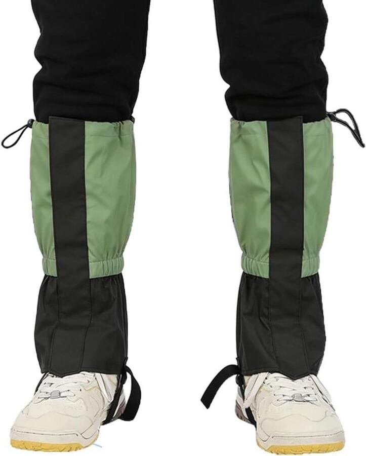 Outdoor Beenbescherming Waterdichte Slobkousen Bescherming Tegen Weer Verstelbaar met Haak 26 x Zwart