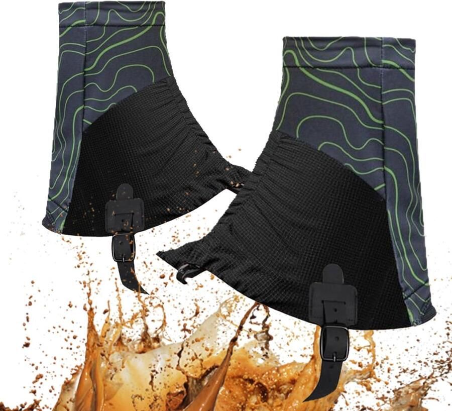 Outdoor Gaiters Schoenbeschermers Beenstukken Terrein Verkenning Verstelbaar Systeem One Size Groen