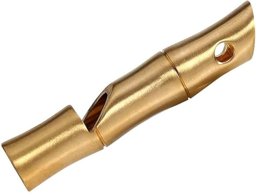 Outdoor Messing Fluit Emergency Fluit Materiaal Handgemaakte Hoge Decibel Messing Bamboe Sectie Fluitje Voor Outdoor Wandelen Camping Jacht Leven