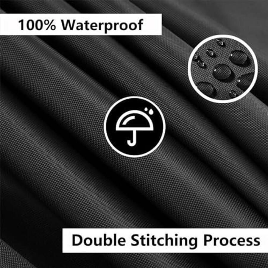 Outdoor-Möbelabdeckungen wasserdicht 170 x 160 x strapazierfähiges Oxford-Gewebe rechteckige Gartentisch-Abdeckung schützt Gartentisch und Stühle