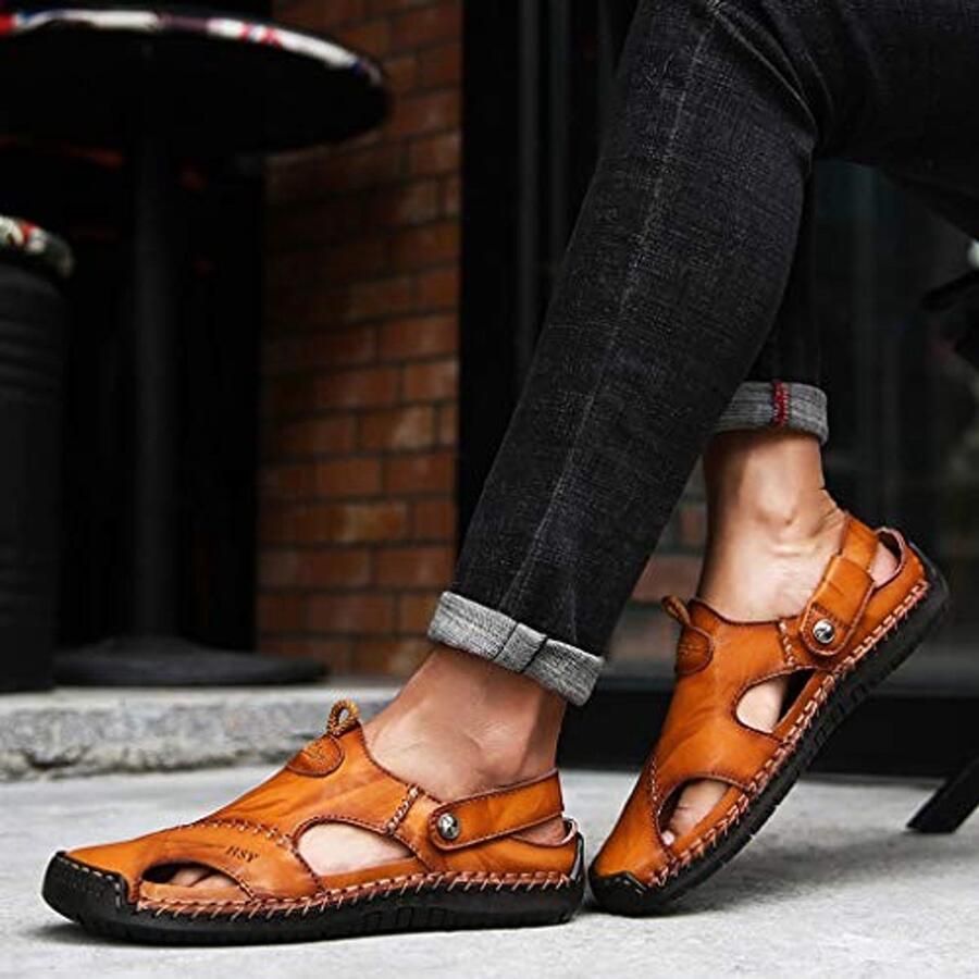 Outdoor Sandalen voor Mannen Ademend en Casual Geel - Foto 1