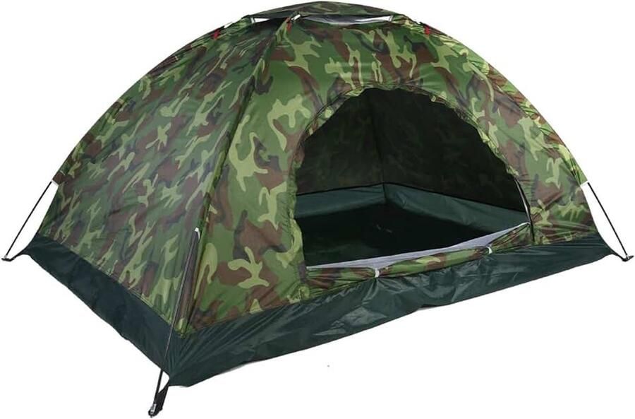 Outdoor tent camouflage uv-bescherming waterdicht voor 2 personen muggenbescherming met draagtas voor kamperen wandelen