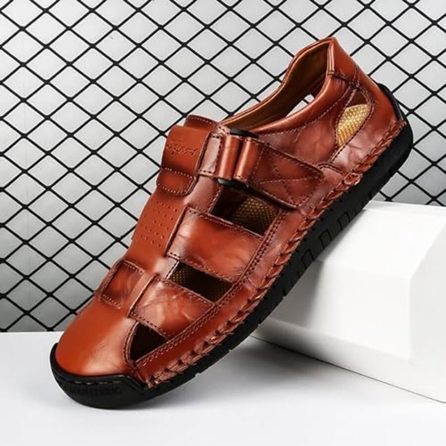 Outdoorsportsandalen voor heren Ademend met verstelbare riemen Bruin