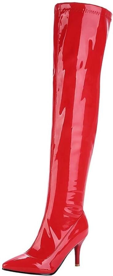Overknee-laarzen dames Stilettohak Ritssluiting Zacht ademend materiaal Draagcomfort met sponslaag Elegante uitstraling