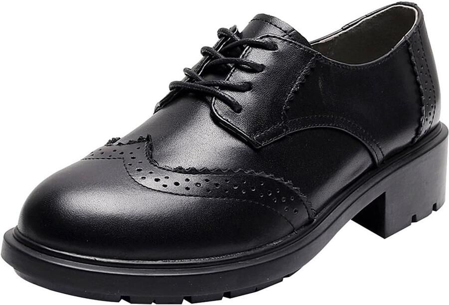 Oxfords leer ronde teen veterschoen business formele brogues schoenen