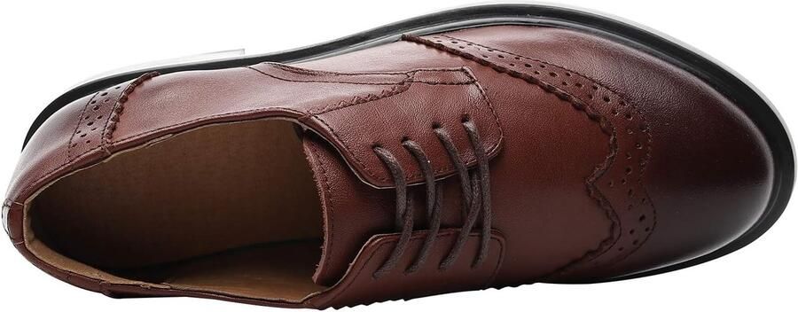 Oxfords leer ronde teen veterschoen business formele brogues schoenen