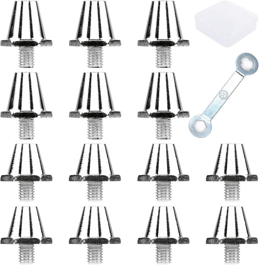 Pack of 14 Aluminium Screw Studs 11mm 13mm Replacement Key Replacement Caps for Men s Football Boots