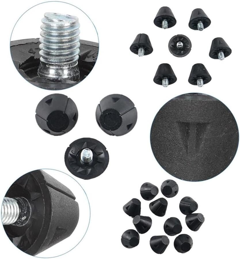 Pack van 16 Voetbalstuds 13 mm en 16 mm Vervangstuds voor Sportschoenen Professionele Metalen Hoofdstuds voor Voetbalschoenen Sportuitrusting