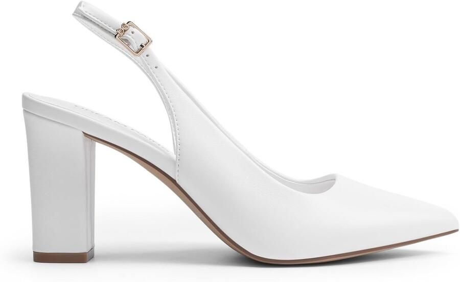 PAIRS Slingback-hakken voor dames dikke blokhakken spitse toelopende gesloten pumps comfortabele werk- en kantoorschoenen feestschoenen bruidsschoenen