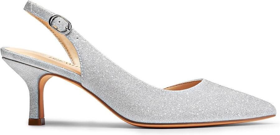 Pairs Vrouwen Kitten Hakken Slingback Gesloten Puntschoen Lage Pompen