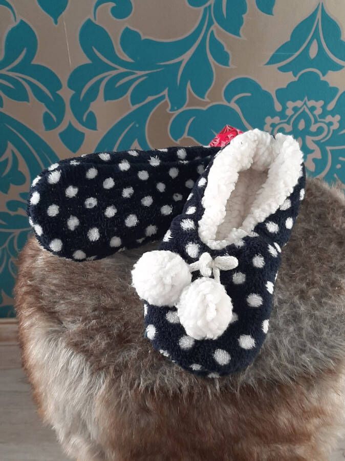 Merkloos Sans marque Pantoffel laag model balletjes Grijs Wit - Foto 2