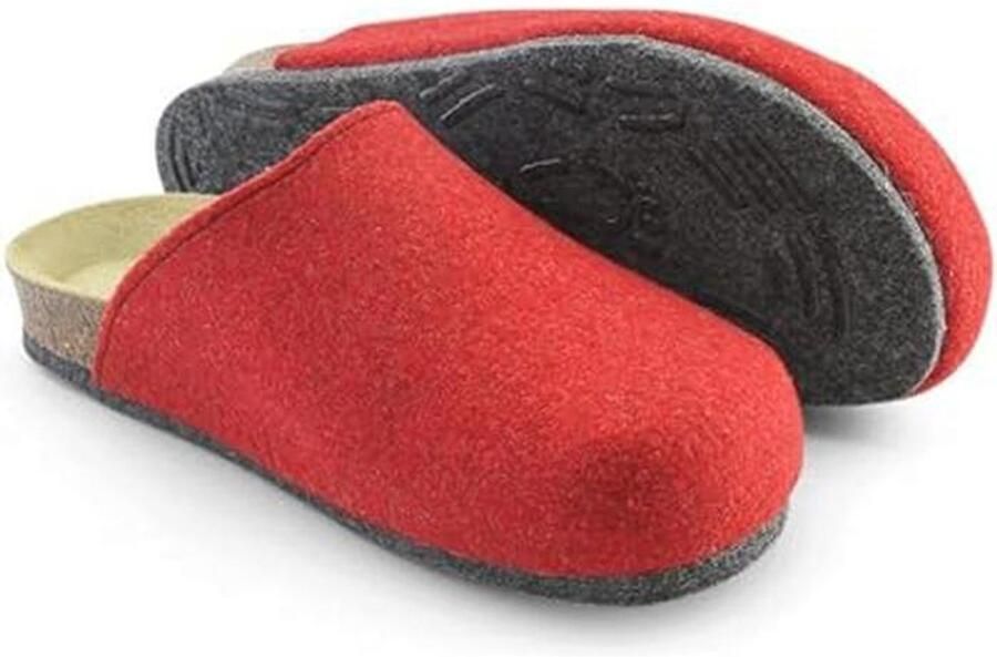 Pantoffel n Organic Felt Clogs with ABS Sole and Cork Footbed Comfortable Felt Slippers Breathable Unisex Slippers Felt Non-Slip Slippers &
