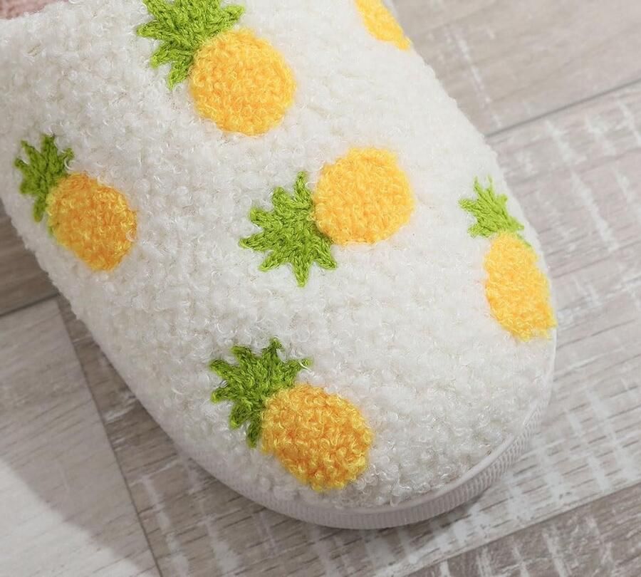 Pantoffels Ananas 36 37 EU Wasbare Slippers met Geheugenschuim Voor en