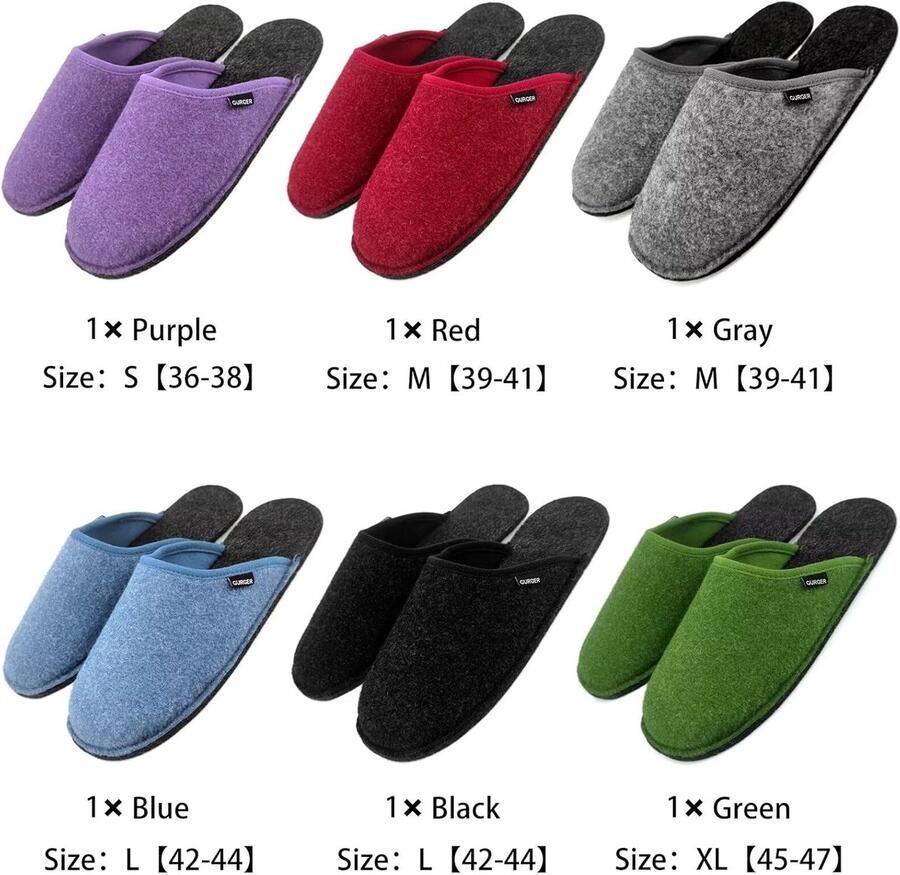 Pantoffels antislip wasbaar vilten pantoffels voor thuis hotel spa reizen