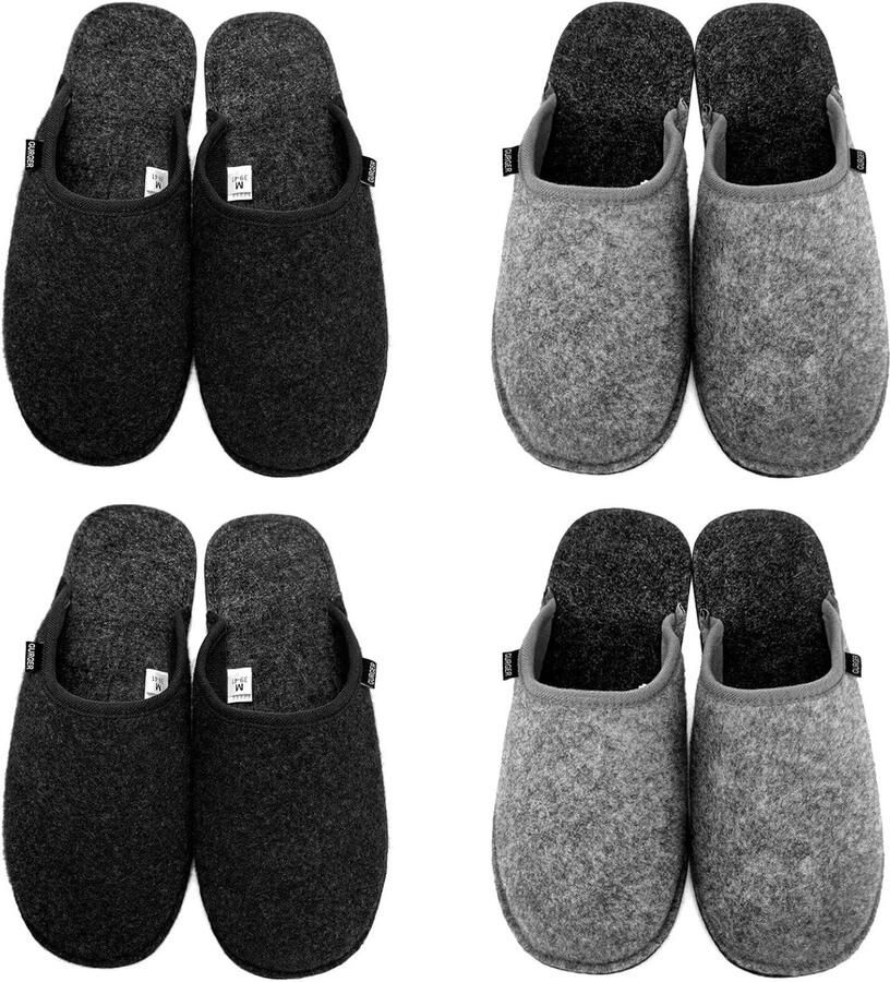 Pantoffels antislip wasbaar vilten pantoffels voor thuis hotel spa reizen