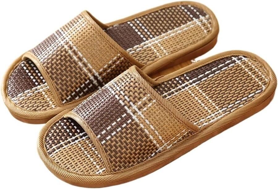 Pantoffels Bamboe Rotan Slippers Sandalen Thuis Gebruik Zachte Houten Vloer 1 Paar Natuurlijk