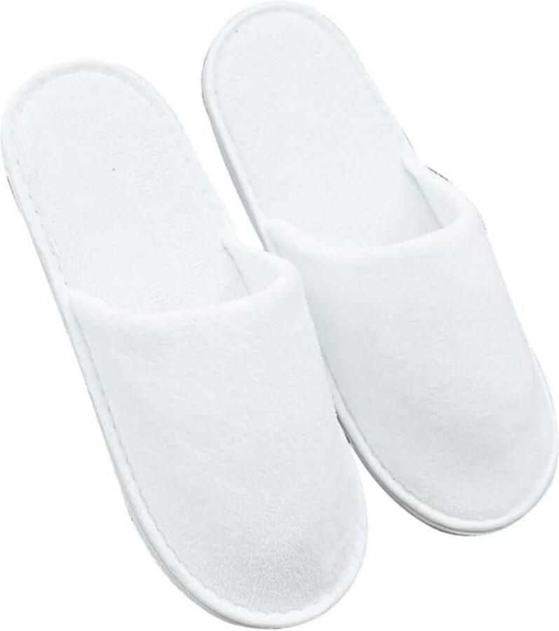 Pantoffels Binnenshuis Hotel Slippers Reizen en Ontspanning Anti-slip Onderkant Wit