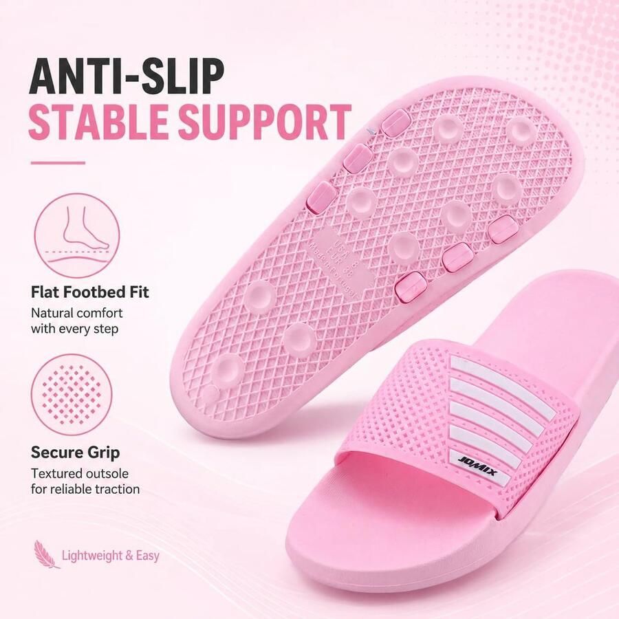 Pantoffels dames EVA met strepen en gaten ademend antislip voor huis en zwembad ShopVlot