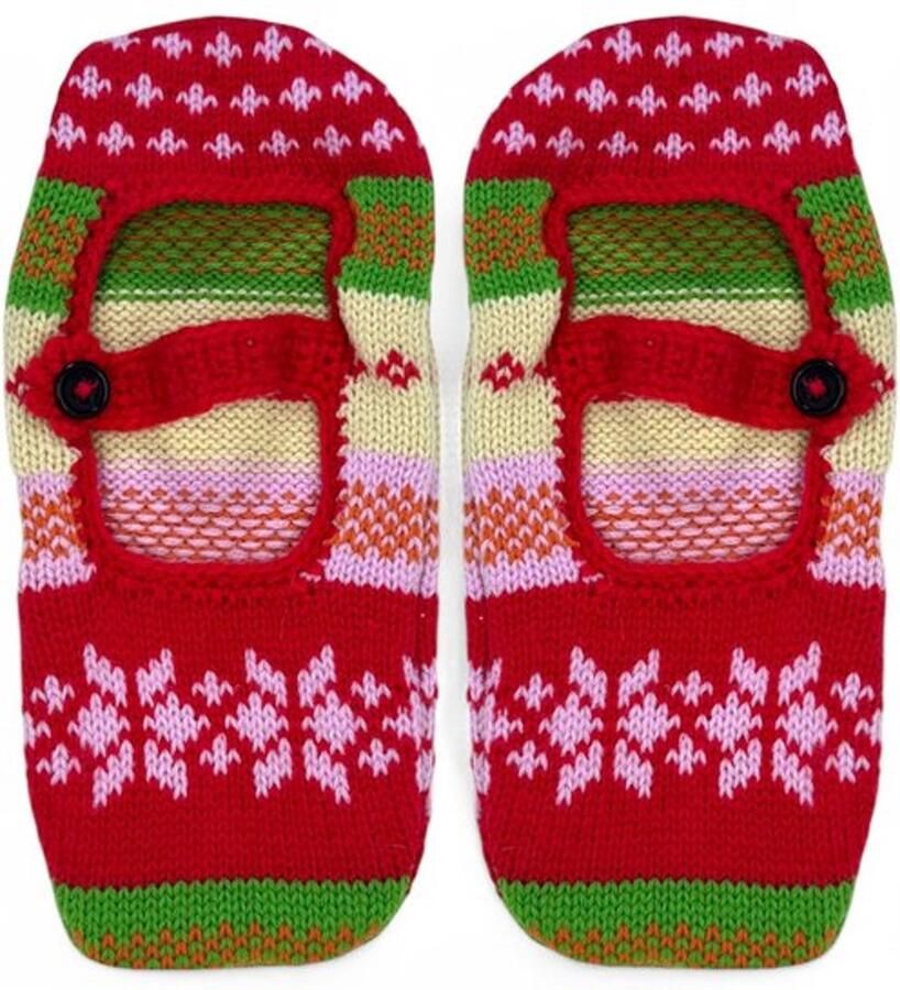 Pantoffels Dames Gebreide Pantoffels Antislip Noorse Sokken Warm en Comfortabel 100% Polyacryl Slippers
