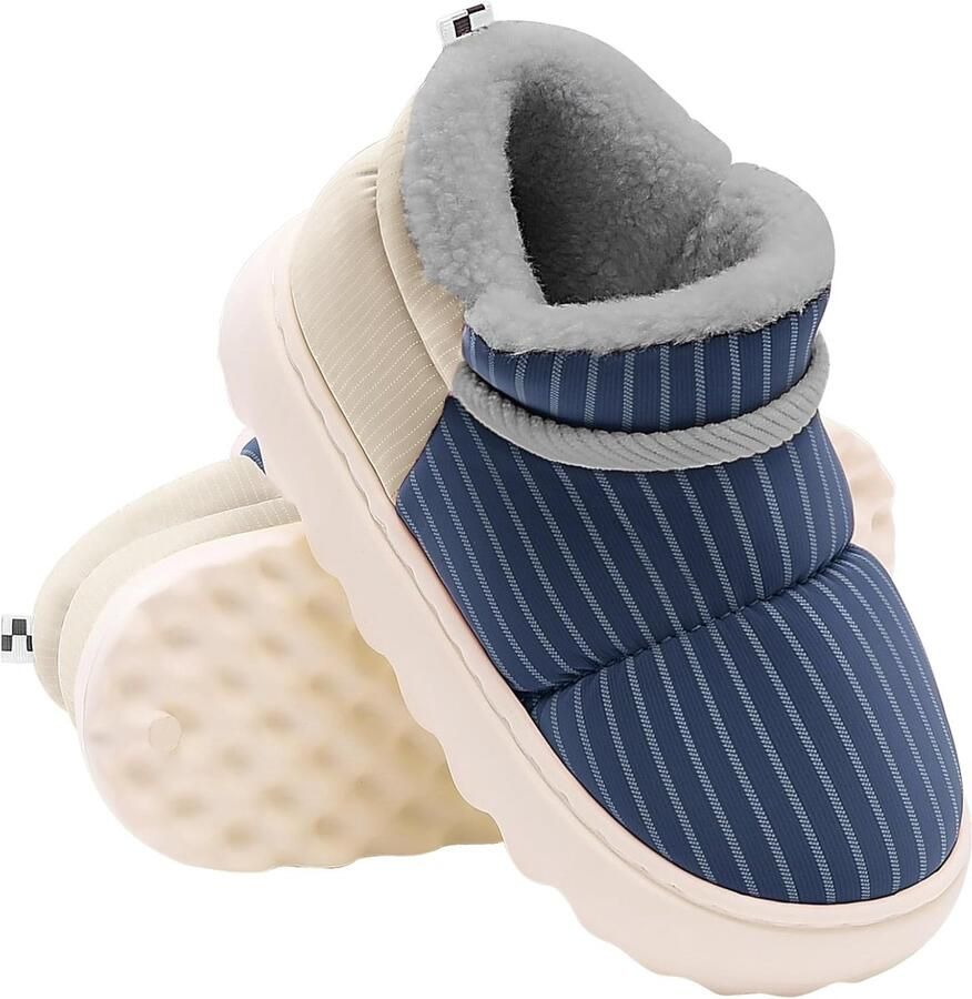Pantoffels pluizige winter waterdichte dikke pluche huispantoffels uniseks antislip schoenen voor binnen en buiten