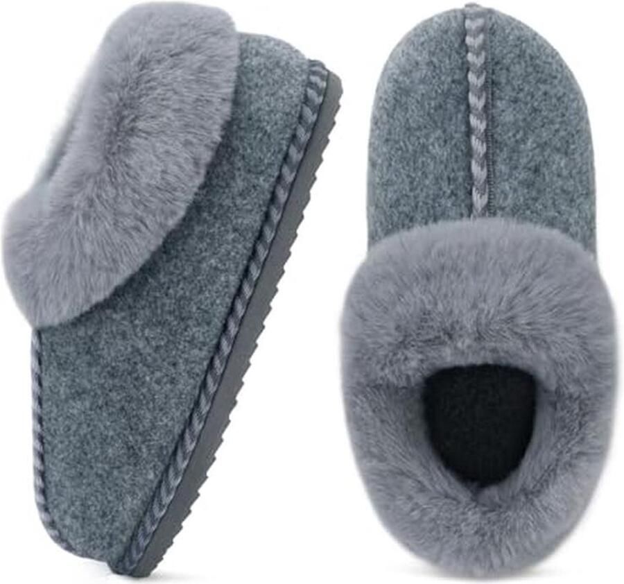 Pantoffels Dames Pluche Memory Foam Laarzen voor Binnen en Buiten in
