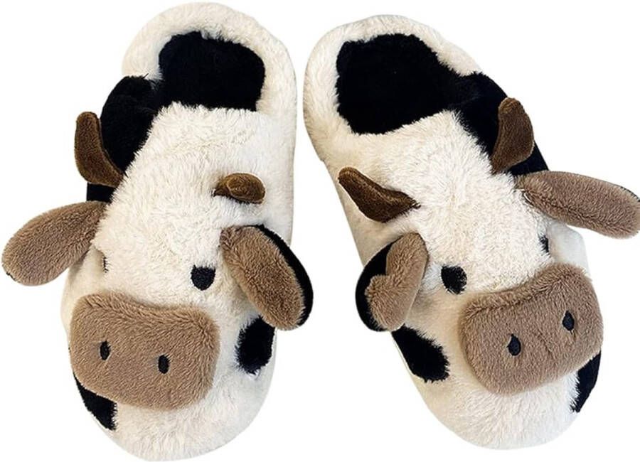 Pantoffels Dames Sloffen Anti-Slip Comfeet Comfortabele Pantoffels Zachte Kussenpantoffels Ademend Pantoffels Zacht Warm Herfst En Winter Binnen En Buiten Melkkoe