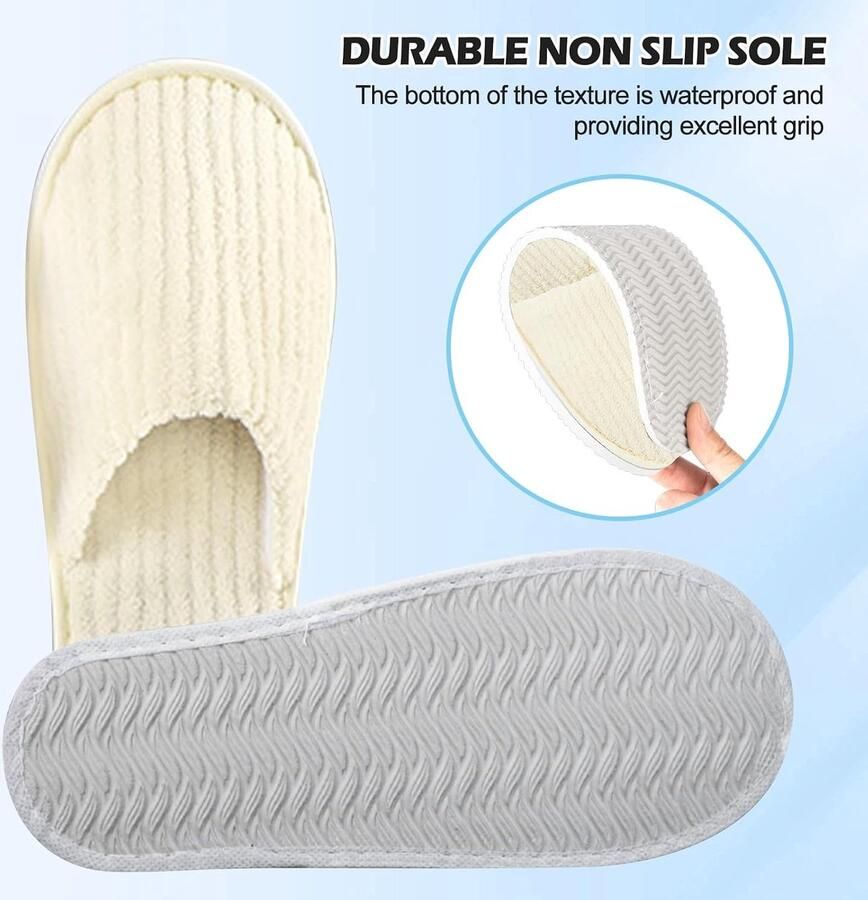 Pantoffels gasten 10 paar 28 x draagbaar ideaal voor spa's en bruiloften ShopVlot