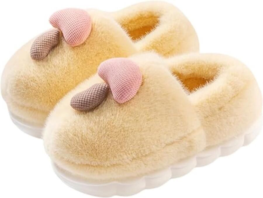 Pantoffels Katoenen pantoffels Schattige paddenstoelpantoffels Unisex Memory foam Warme pluche pantoffels met cartoonprint Winterschoenen voor binnen
