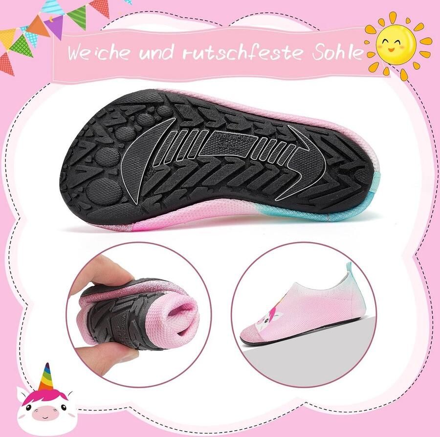 Pantoffels Kinderslippers Voor En Ade d Antislip Zachte Sportschoenen Blote Voetschoenen Kinderschoenen Kleuterschool(Gradiënt poeder 28 29 EU)
