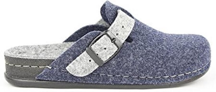 Pantoffels met Gesloten Neus voor Dames in Blauw-Grijs