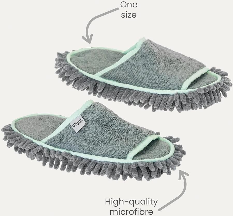 Pantoffels microvezel 32 x 16 5 x Rengo-collectie grappige en comfortabele pantoffels en grijs en groen