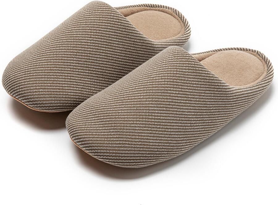 Pantoffels Open Sloffen Winter Warme Pantoffels Met Memory Foam Pantoffels en Pluche Voering Antislip Zool Bruin