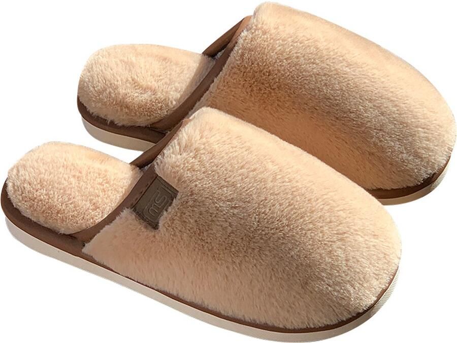 Pantoffels L Geschikt voor voet Valt 1-2 maten kleiner Winterpantoffels van katoen Binnenschoenen Warme pantoffels Lichtgewicht en zacht met een dikke zool voor extra hoogte Antislip en slijtvaste zool