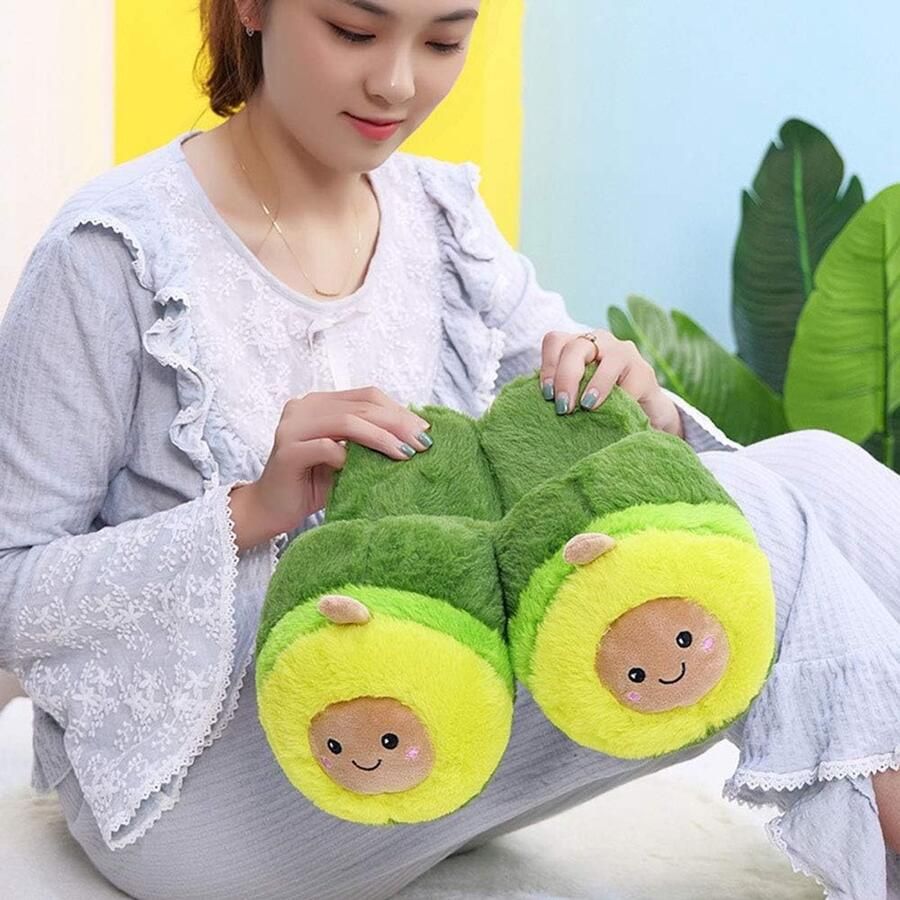 Pantoffels Schattige warme winterpluche antislip fruitpatroon gezellige comfortabele Geen koude voeten meer Voetwarmer voor gezinnen