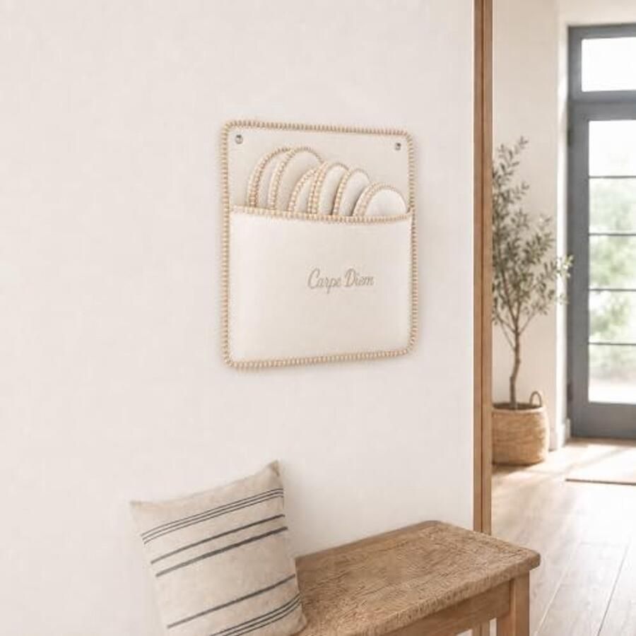 Pantoffels Set van 6 Beige Vilt met Tasje