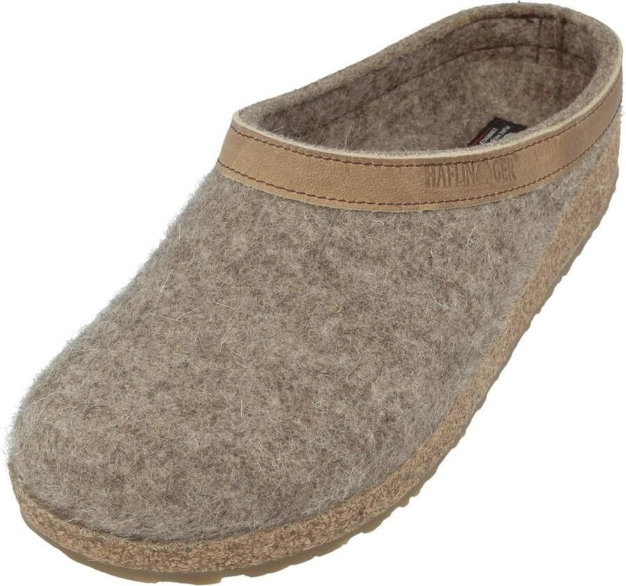 Pantoffels unisex van 100% wolvilt Grizzly Torben