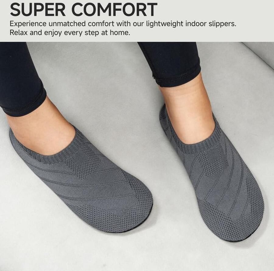 Pantoffels voor en comfortabele platte pantoffels antislip gezellige sloffen uniseks