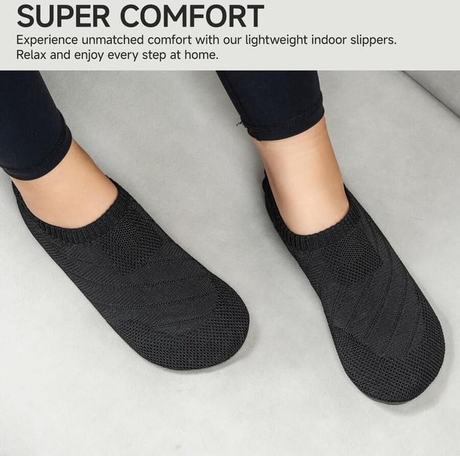 Pantoffels voor en comfortabele platte pantoffels antislip gezellige sloffen uniseks