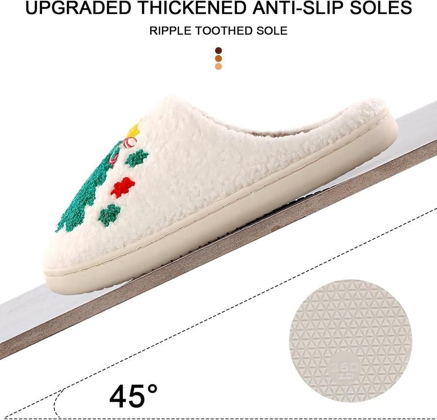 Pantoffels voor en comfortabele winterpantoffels warm gevoerd antislip voor binnen en buiten