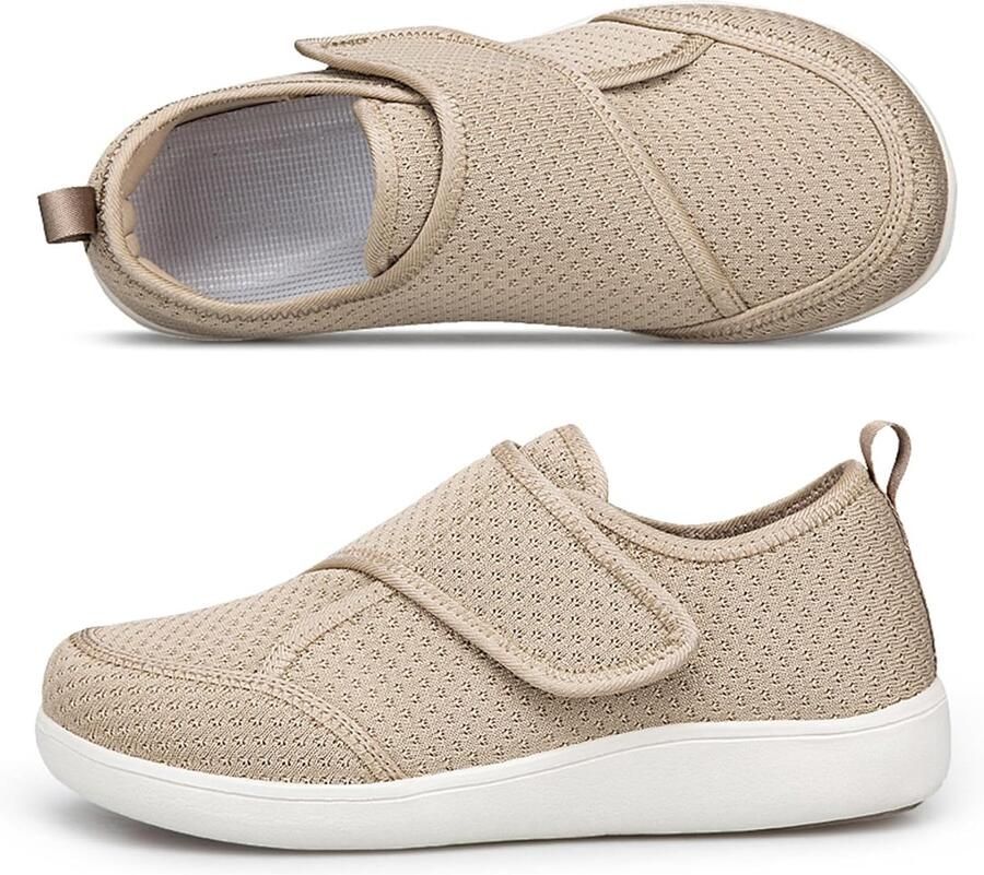 Pantoffels voor en diabetici extra brede klittenbandsluiting wandelschoenen lichte ade de verbandschoenen senioren vrijetijdsschoenen