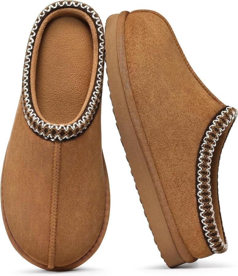 Pantoffels voor en gezellige warme huisschoenen binnen en buiten