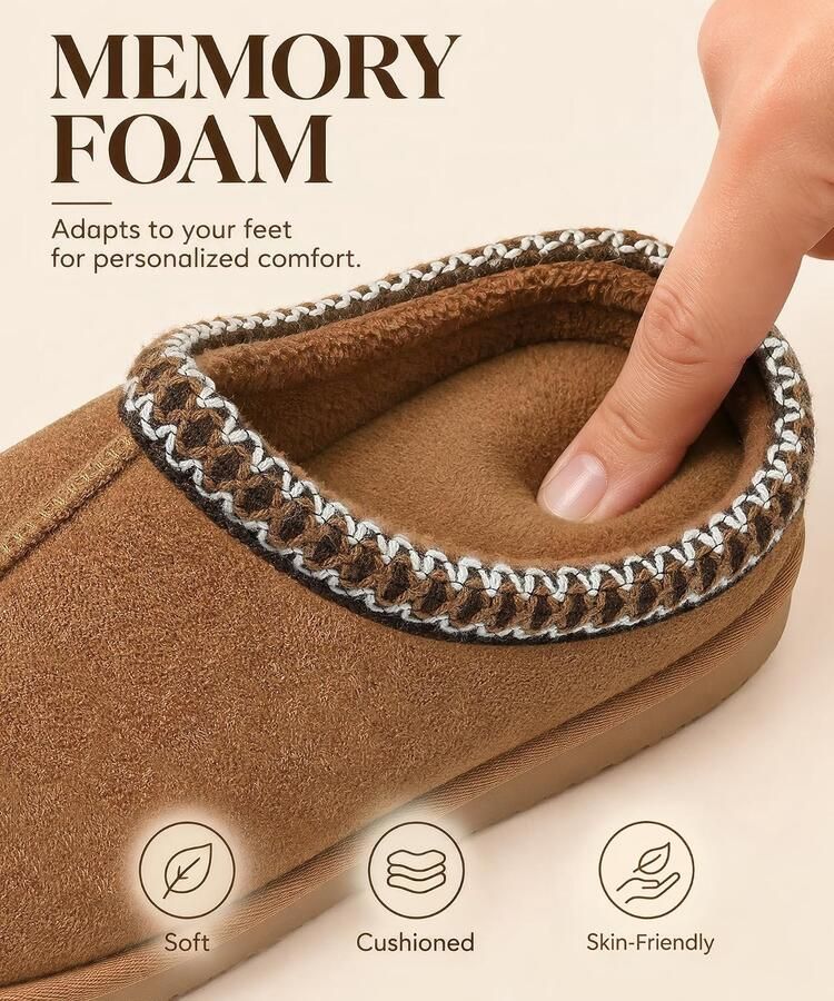 Pantoffels voor en gezellige warme huisschoenen binnen en buiten