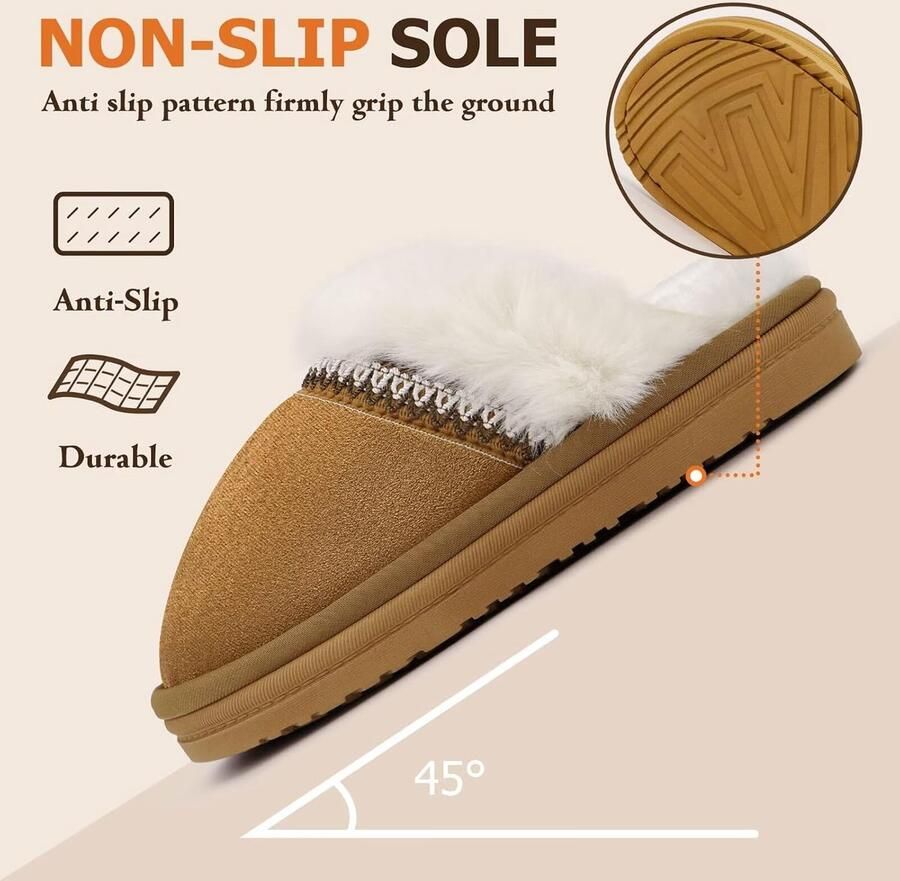 Pantoffels voor en warme pantoffels van pluche wollig traagschuim slippers voor binnen en buiten